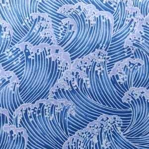 Ocean Waves Stoff, Packed Waves Stoff, 100% Baumwolle, Meterware, Wählen Sie Ihren Schnitt