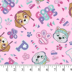 Paw Patrol Fabric 100% Cotton, Fabric by the Yard, Choose your Cut