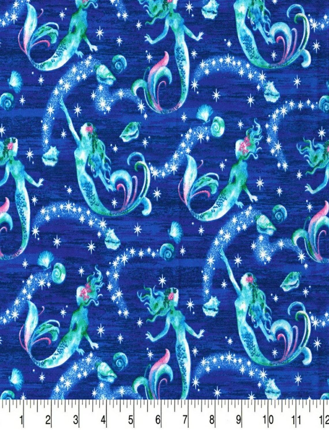 Mermaid Fabric 100 Cotton Fabric by the Yard Choose your Etsy