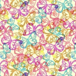 Vlinderstof, 100% katoen, stof op maat gesneden, kies je snit