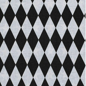 Black White Geometric Upholstery Fabric Monochrome Square Diamond Print  Home Decor Curtain Material Chair Sofa Furniture Fabric by the Yard 