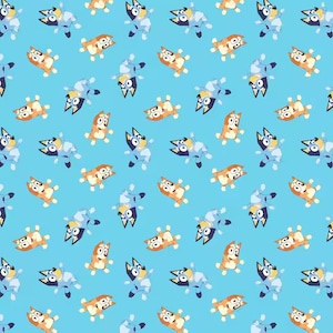 Bluey Fabric, 100% Cotton, Fabric by the Yard, Choose your Cut, quilting