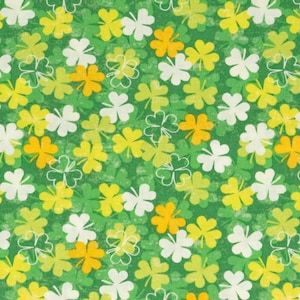 Klaverstof, St. Patrick&#39;s Day-stof, 100% katoen, stof op maat gesneden, kies je snit