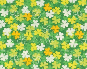 Klaverstof, St. Patrick's Day-stof, 100% katoen, stof op maat gesneden, kies je snit