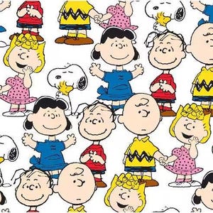 Peanuts Fabric, 100% Cotton, Fabric by the Yard, Choose your Cut, quilting
