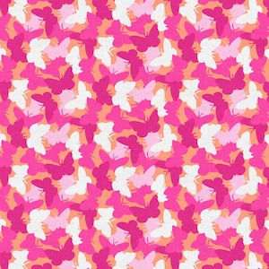 Pink Butterflies Fabric, 100% Cotton, Fabric by the Yard, Choose your Cut, quilting