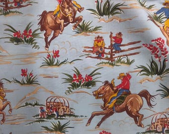 Cowboy Fabric, 100% Cotton, Fabric by the Yard, Choose your Cut, quilting