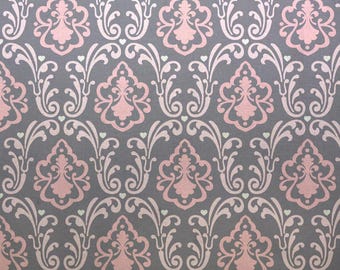 Damask Pattern Fabric, 100% Cotton, Fabric by the Yard, Choose your Cut