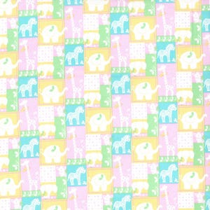 Colorful Animal Silhouette Fabric, 100% Cotton fabric, Fabric by the Yard, Choose Your Cut