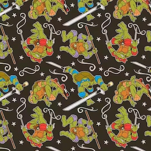 Teenage Mutant Ninja Turtles Fabric, 100% Cotton, Fabric by the Yard, Choose your Cut, quilting