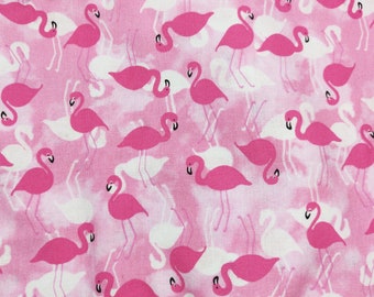 Flamingo Fabric, 100% Cotton, Fabric by the Yard, Choose your Cut, quilting
