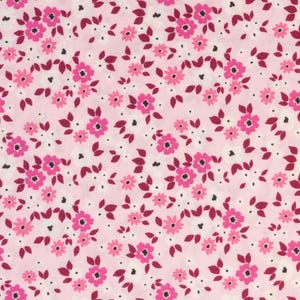 Tissu printanier fleurs et feuilles, 100 % coton, tissu par mètre, coupe au choix