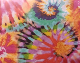 Tecido Tie Dye, Tecido Arco-Íris, 100% Algodão, Tecido por Quintal