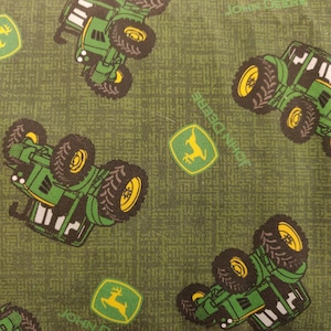 John Deere Stoff, 100% Baumwolle, Traktor Stoff, Meterware, Wählen Sie Ihren Schnitt