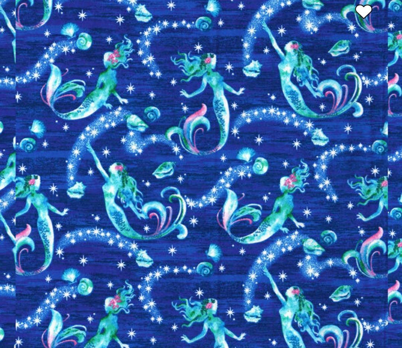 Mermaid Fabric 100 Cotton Fabric by the Yard Choose Your Etsy Australia