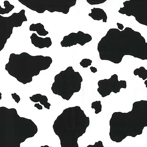 Stof met koeienprint, 100% katoen, stof op maat gesneden, kies je snit, quilten