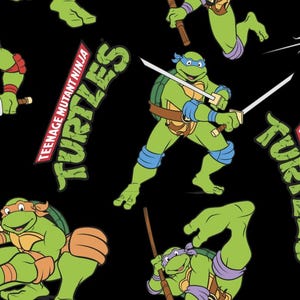 Teenage Mutant Ninja Turtles Licensed Fabric, 100% Cotton, Fabric by the Yard, Choose your Cut