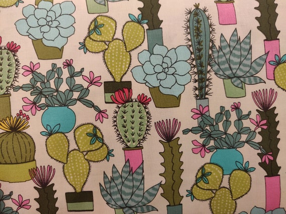 Cactus Fabric, 100% Cotton, Fabric by the Yard, Choose Your Cut, Succulent  Fabric, Quilting - Etsy