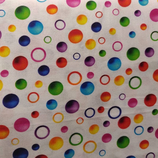 Bubbles Fabric, Dots Fabric, 100% Cotton, Fabric by the Yard, Choose your Cut, quilting