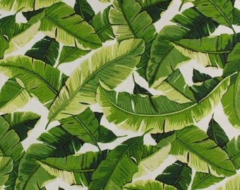 Tropical Banana Leaf Indoor/Outdoor Fabric, 100% Polyester, Fabric by the Yard, Choose your Cut