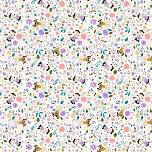 Peanuts Floral Fabric, 100% Cotton, Fabric by the Yard, Choose your Cut, quilting