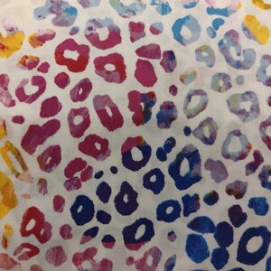 Rainbow Leopard Fabric, 100% Cotton, Fabric by the Yard, Cheetah Print Fabric, Choose your Cut, quilting