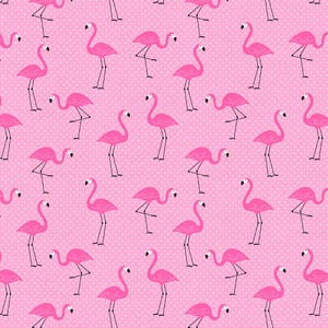 Flamingo Fabric, 100% Cotton, Fabric by the Yard, Choose your Cut, quilting