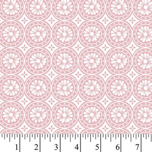 Tissu de pièces de fleurs, 100% coton, tissu marguerite, tissu par cour, choisissez votre coupe, courtepointe