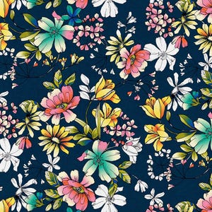 Floral Fabric, 100% Cotton fabric, Fabric by the Yard