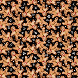 Gingerbread Fabric, Christmas Fabric, 100% Cotton, Fabric by the Yard, Choose your Cut