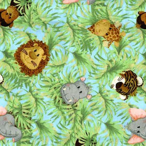 Cute Stuffed Animal Fabric, 100% Cotton fabric, Fabric by the Yard, Choose Your Cut