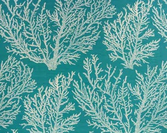 Tela para interior y exterior Sea Coral, 100 % poliéster, corte a medida. Elige tu corte.