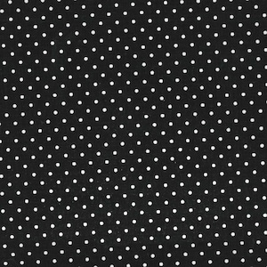 Black and White Polka Dot Fabric, 100% Cotton, Fabric by the Yard, Choose your Cut