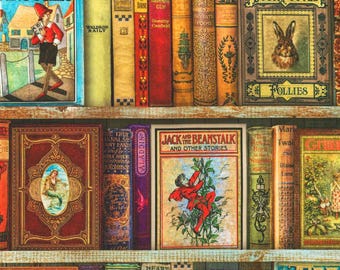 Fairy Tale Book Fabric, 100% Cotton, Fabric by the Yard, Choose your Cut, quilting