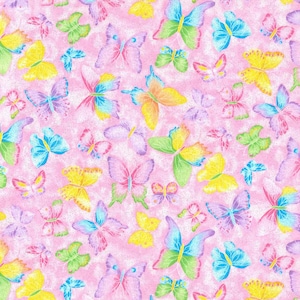 Butterfly Fabric, 100% Cotton, Fabric by the Yard, Choose your Cut,  quilting