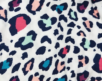 Rainbow Leopard, 100% Cotton, Fabric by the Yard, Cheetah Print Fabric, Choose your Cut, quilting