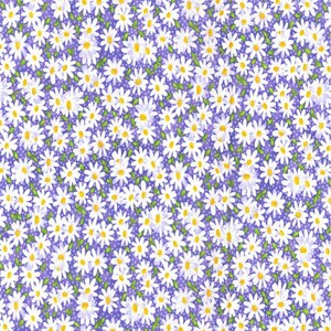 Daisies Fabric, 100% Cotton, Fabric by the Yard