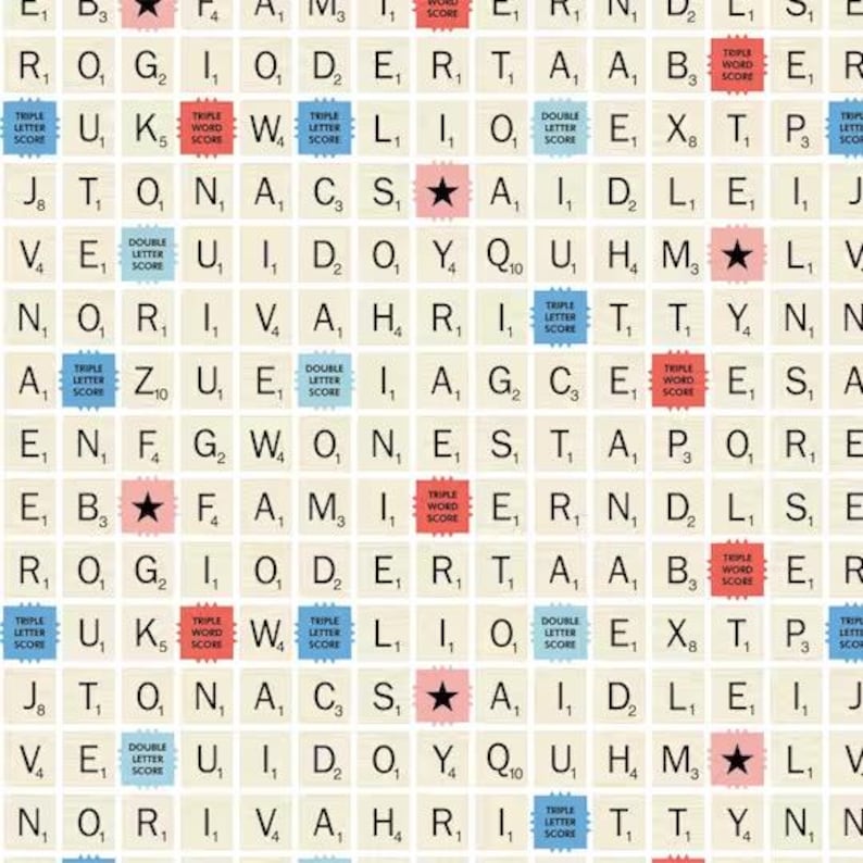 Scrabble Licensed Fabric, 100% Cotton, Fabric by the Yard, Choose Your ...