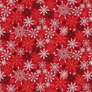 Snowflake Fabric,  100% Cotton, Christmas Fabric, Fabric by the Yard, Choose your Cut, quilting