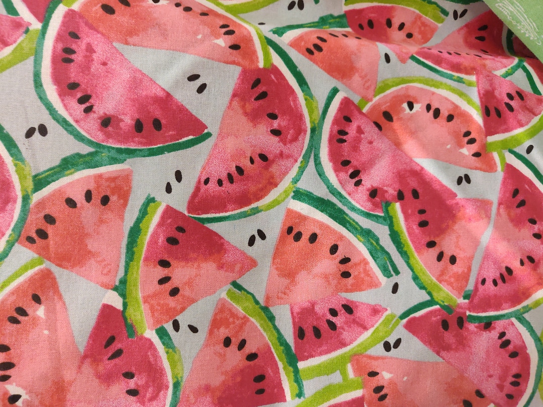 Watermelon Fabric, 100% Cotton, Fabric by the Yard - Etsy