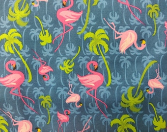 Flamingos Fabric, 100% Cotton, Fabric by the Yard, Choose your Cut