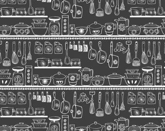 Kitchen Supplies Fabric, 100% Cotton, Fabric by the Yard, Choose your Cut, quilting