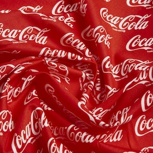 Coca Cola Fabric, 100% Cotton, Fabric by the Yard, Choose your Cut