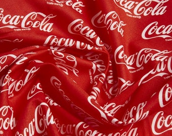 Coca Cola Licensed Fabric, 100% Cotton, Fabric by the Yard, Choose your Cut