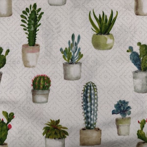 Kaktusgarten Stoff, 100% Baumwolle, Meterware, wilde Baumwolle, Quilting