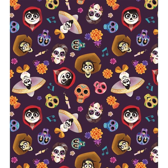 Coco Licensed Fabric, Disney Fabric, 100% Cotton, Fabric by the Yard, Choose your Cut
