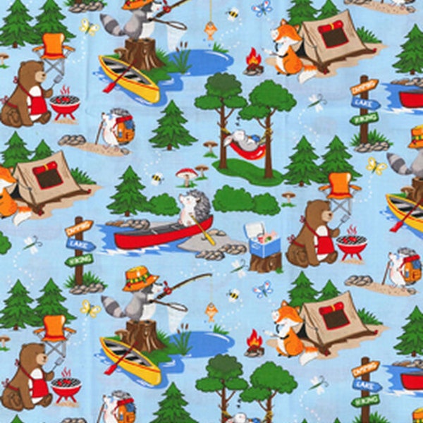 Camping Fabric Etsy
