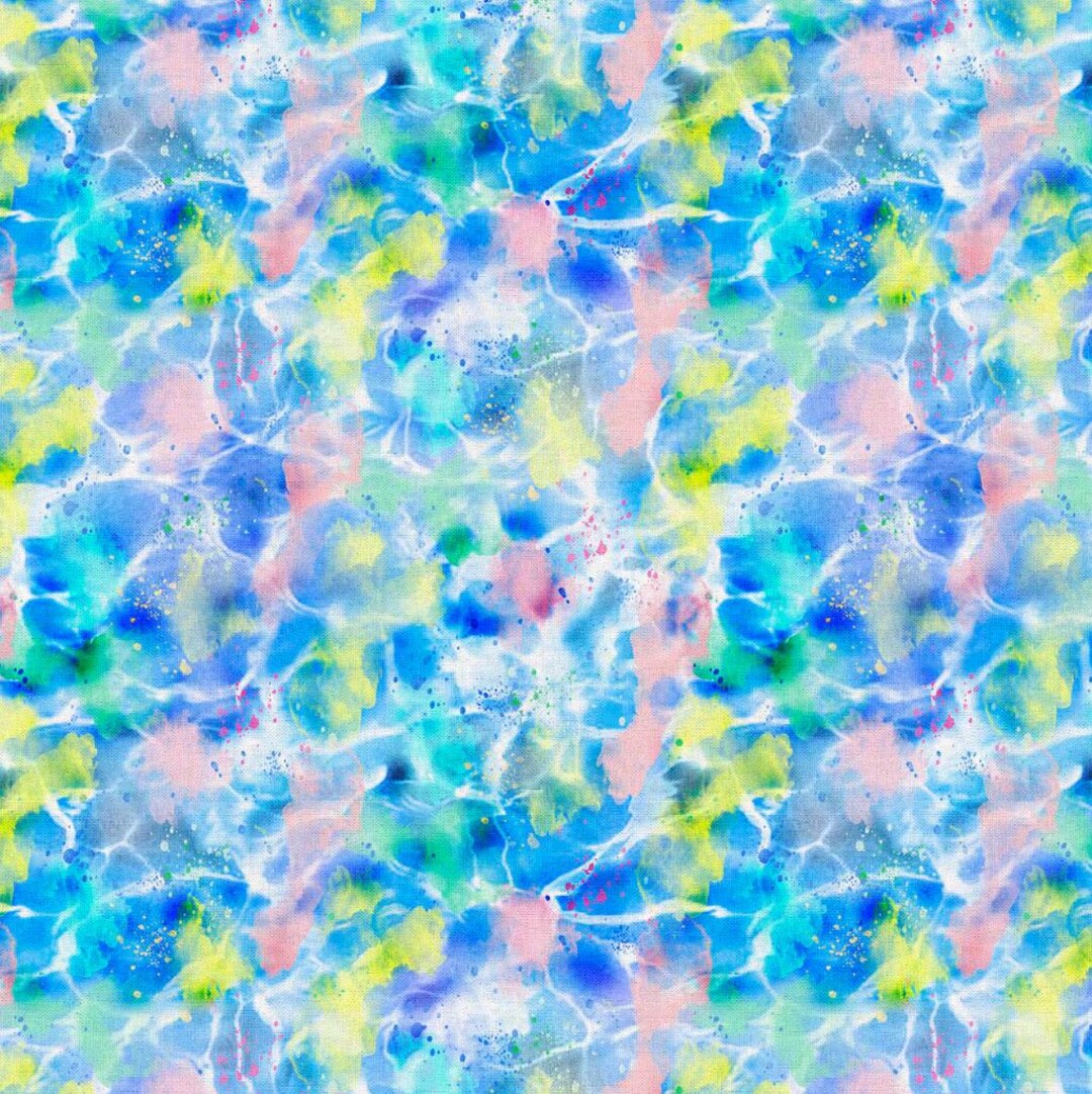 Water Patterns Textiles Abstract Water Ripples Fabric, 100% Cotton, Fabric by the Yard, Choose ...