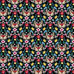Butterflies and Flowers Fabric, 100% Cotton, Fabric by the Yard, Choose your Cut, quilting