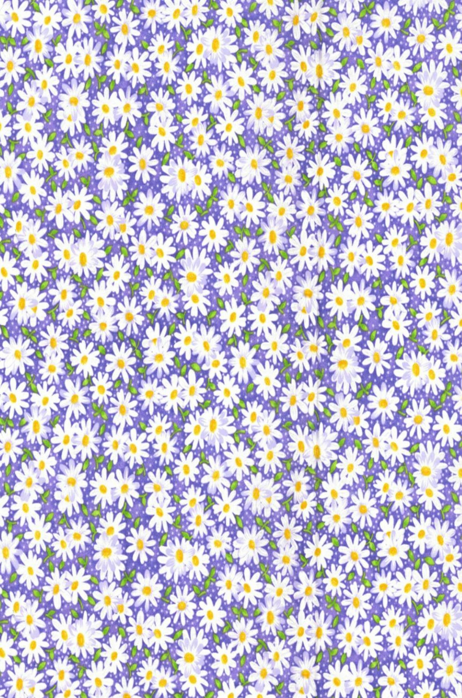 Daisies Fabric 100 Cotton Daisy Fabric Fabric by the Yard Etsy